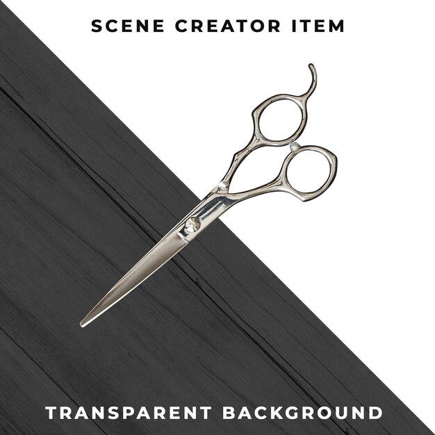 Barber accessory on transparent 