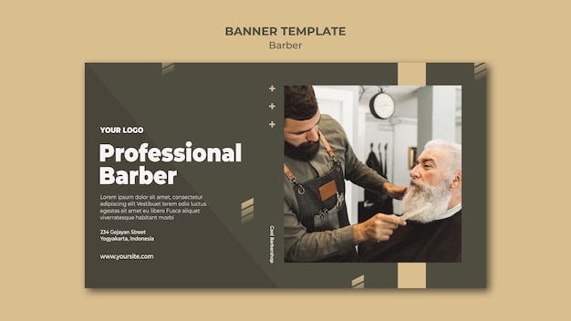 Barber shop banner template