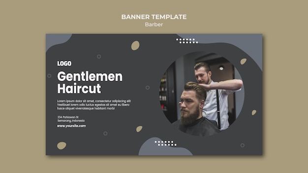 Barber shop banner template