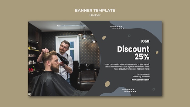 Barber shop banner template