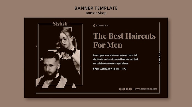 Barber shop banner template