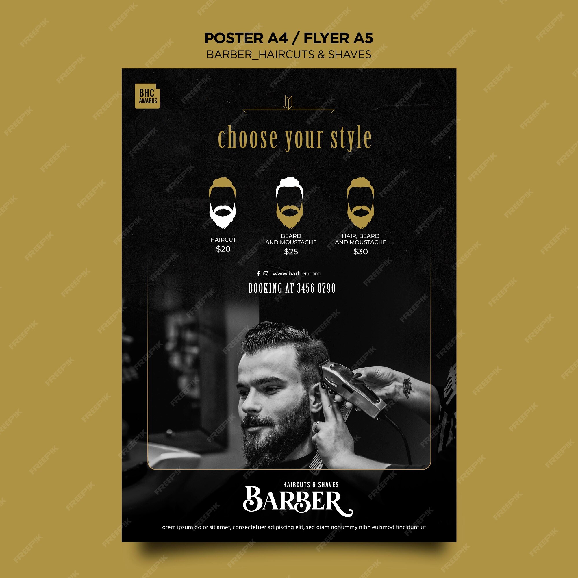 Barber's Shop Flyer Template - FlyerHeroes