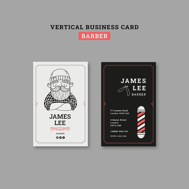 Free PSD barber template design