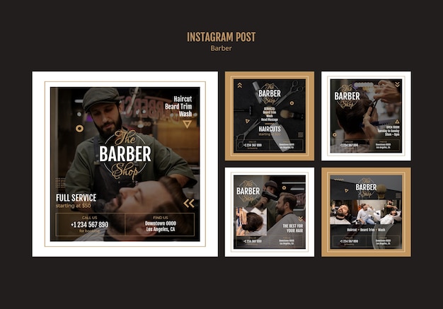 Free PSD barber template design