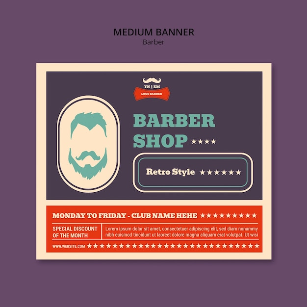 Free PSD barber template design