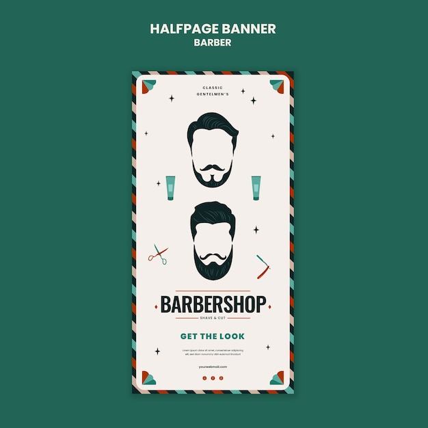 Free PSD barber template design