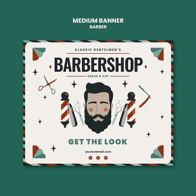 Free PSD barber template design