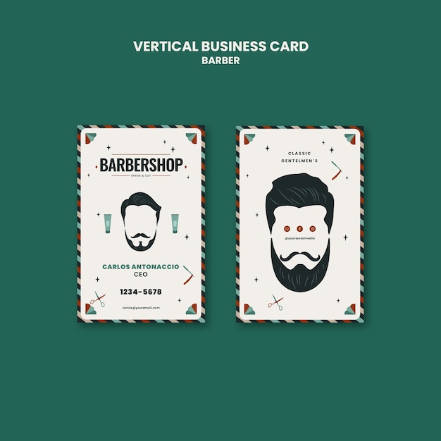 Free PSD barber template design