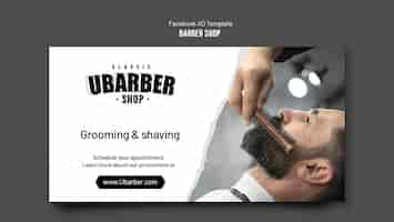 Free PSD barbershop social media promo template