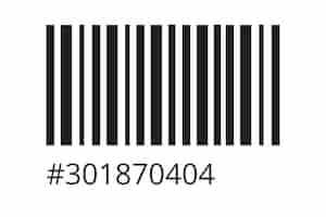 無料PSD 分離されたバーコードの図