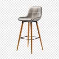 Free PSD barstool chair isolated on transparent background