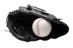 Free PSD baseball ball and glove isolated