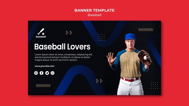 Baseball banner template