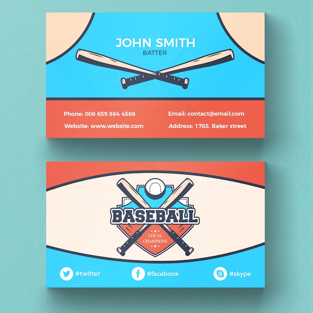 Baseball business card