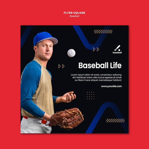 Free PSD baseball flyer template