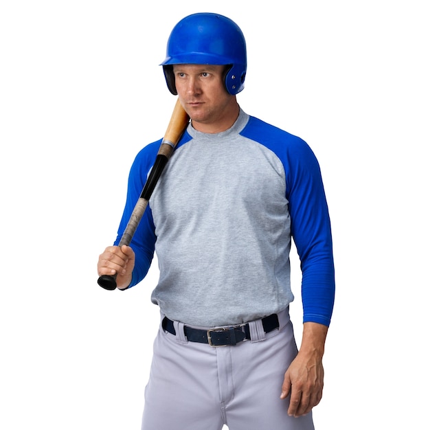 Free PSD baseball player isolated