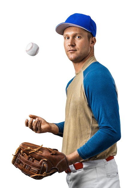 Free PSD baseball player isolated