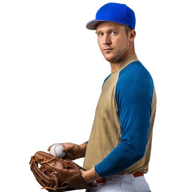 Free PSD baseball player isolated