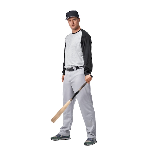 Free PSD baseball player isolated