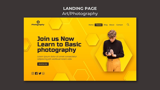 Basic photography  landing page