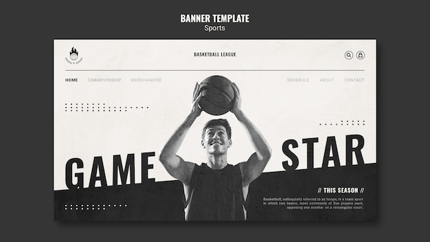 Basketball ad landing page template