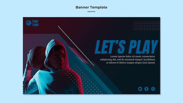 Basketball Banner Concept – a Free PSD Template for Your Basketball Website