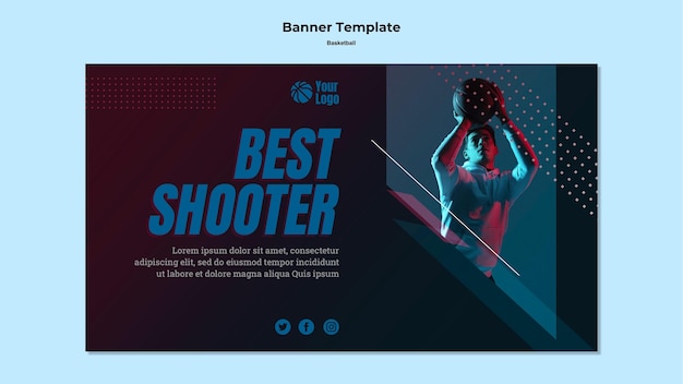 Basketball banner template