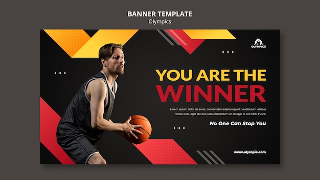 Basketball banner template