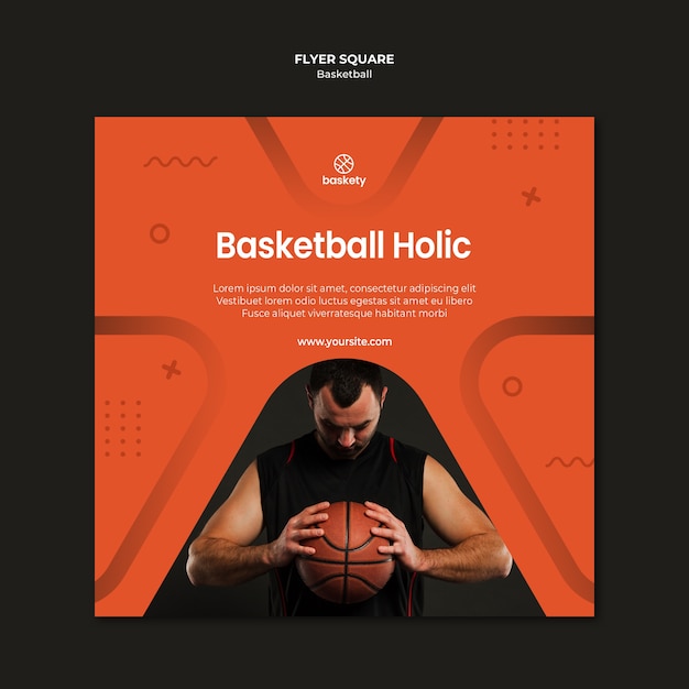Basketball holic flyer square