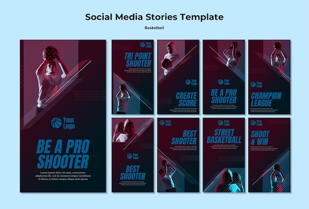 Free PSD basketball instagram stories