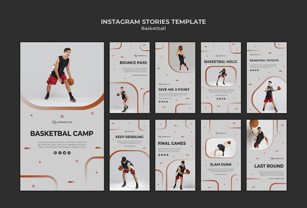 無料PSD バスケットボールは私の情熱のinstagramストーリーです