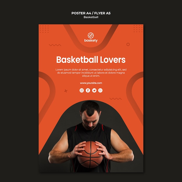 Basketball lovers poster design