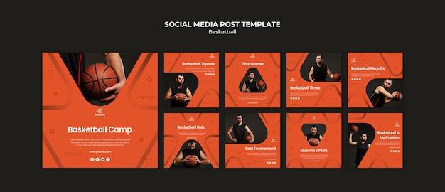 Free PSD basketball social media posts