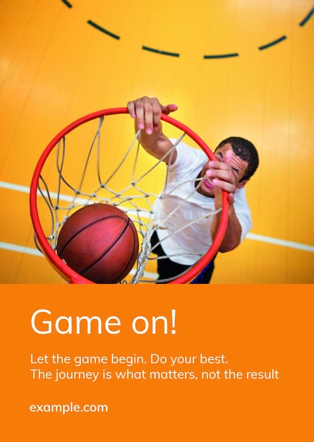 농구 스포츠 템플릿 psd 동기 부여 견적 광고 포스터
