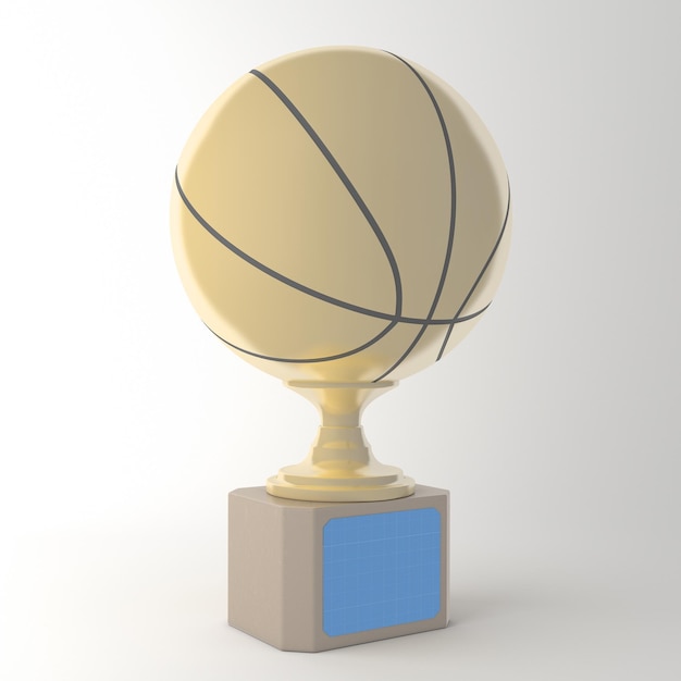 Basketball trophy left side