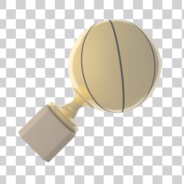 Free PSD basketball trophy side view