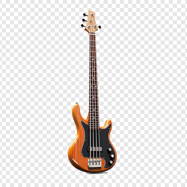 Free PSD bass guitar isolated on transparent background