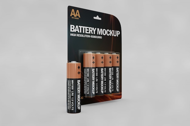 Free PSD battery mockup