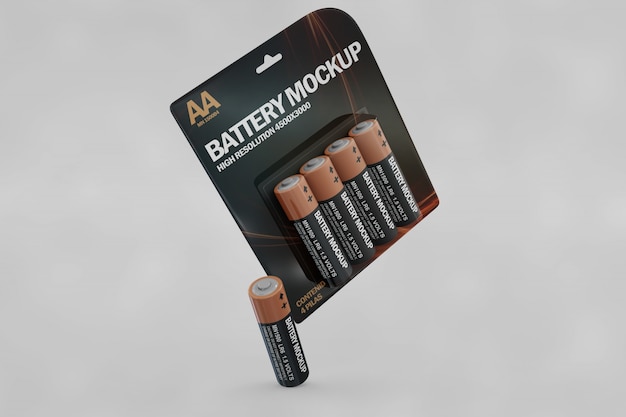 Free PSD battery mockup