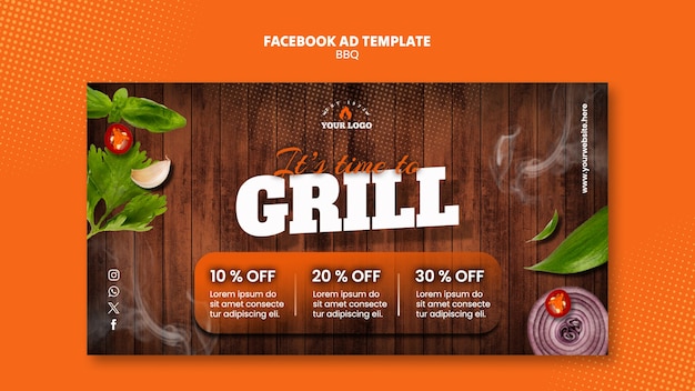 Free PSD bbq template design