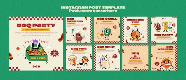 Free PSD bbq template design