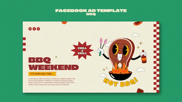 Free PSD bbq template design