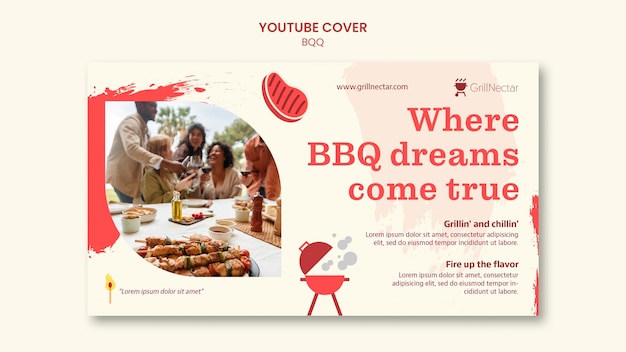 Free PSD bbq template design