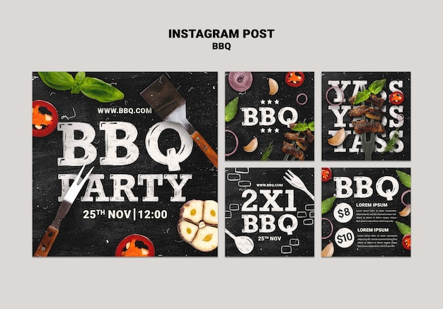 PSD gratuito progettazione del modello di barbecue