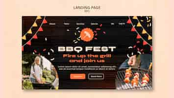 Free PSD bbq template design