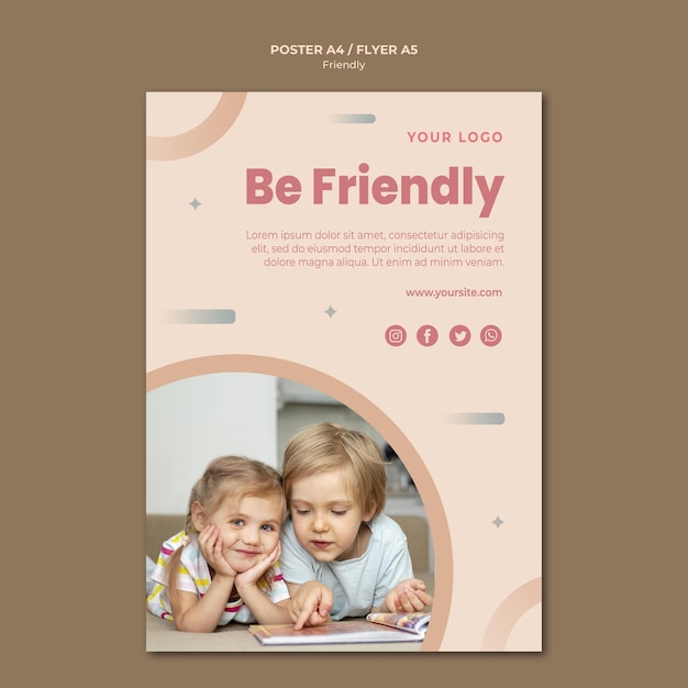 Be friendly flyer print template