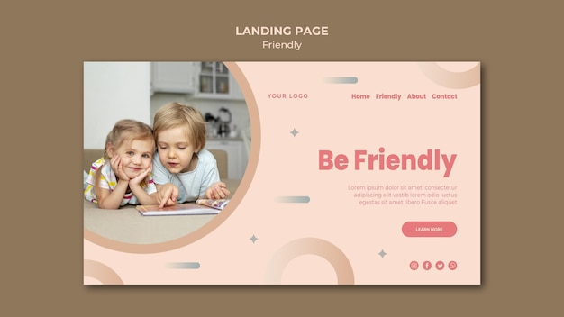 Free PSD be friendly landing page template