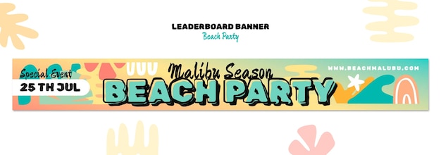 PSD gratuito beach party template design