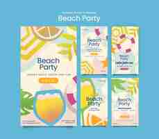 Free PSD beach party template design