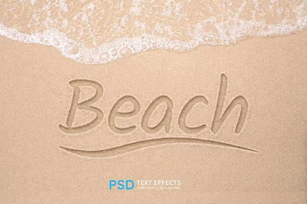 Эффект стиля текста на пляже